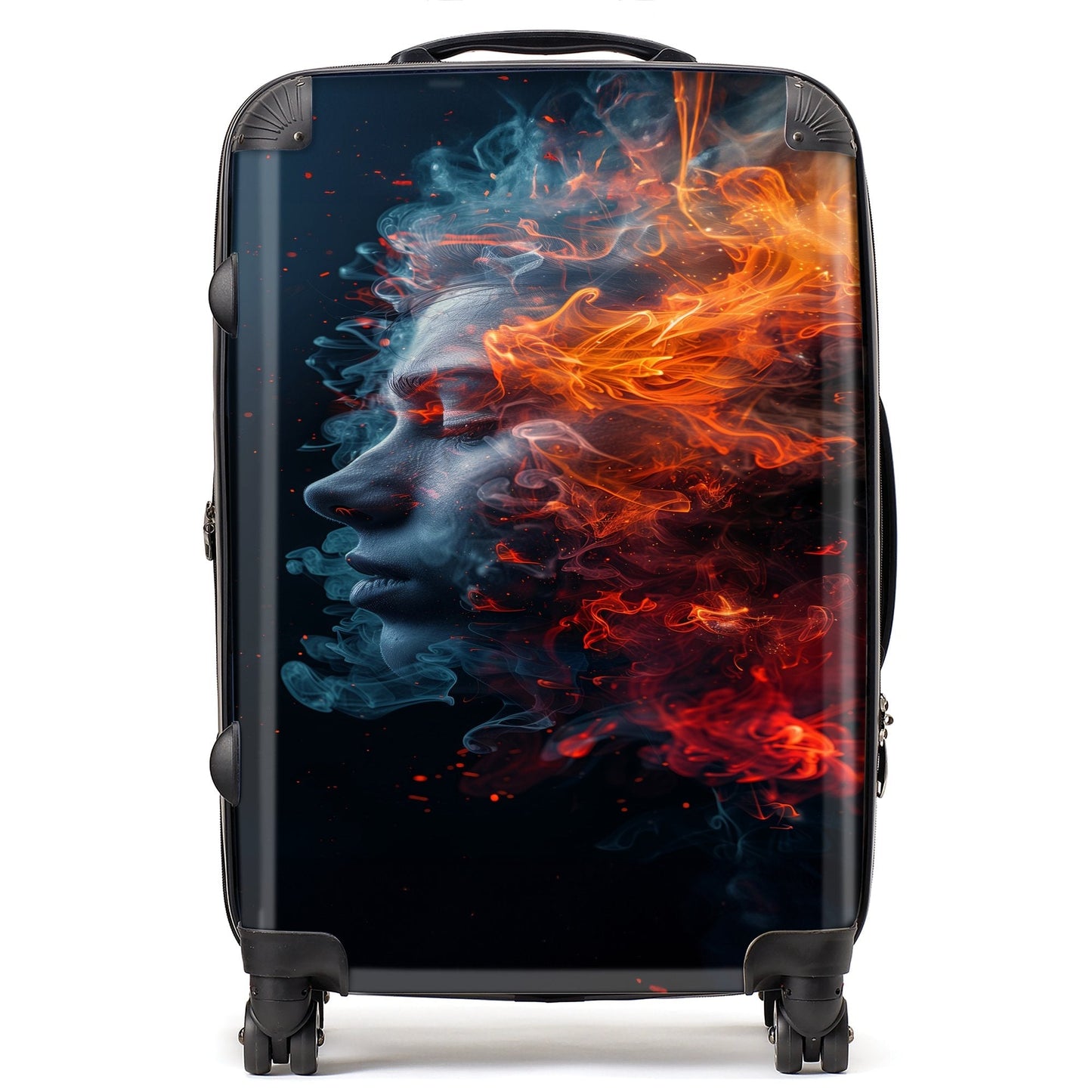 Fiery Mindscape: Portrait In Flames Suitcase