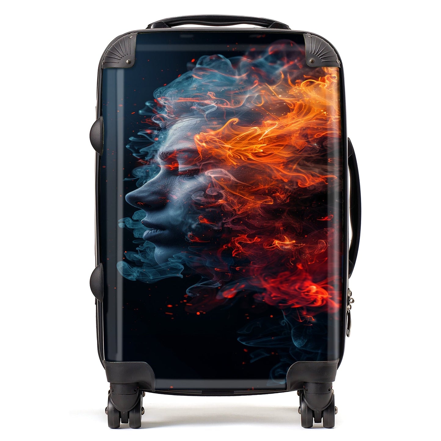 Fiery Mindscape: Portrait In Flames Suitcase