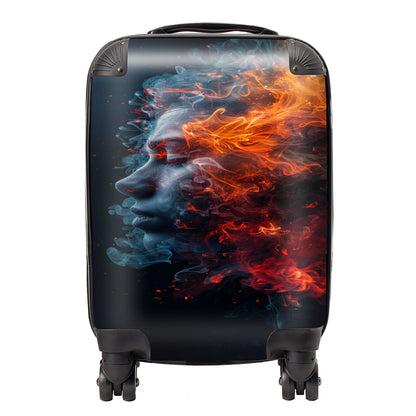 Fiery Mindscape: Portrait In Flames Suitcase