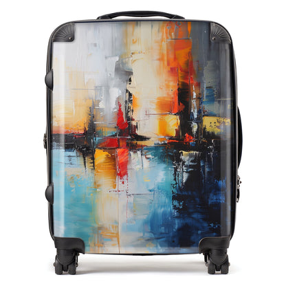 Reflective Splendour: City In Abstract Suitcase