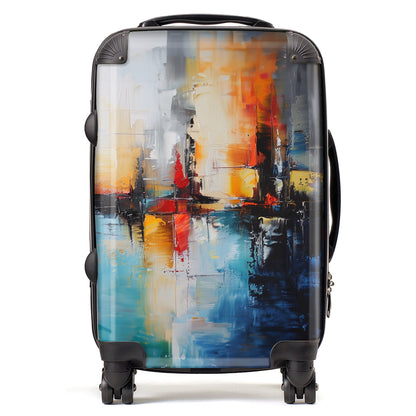 Reflective Splendour: City In Abstract Suitcase