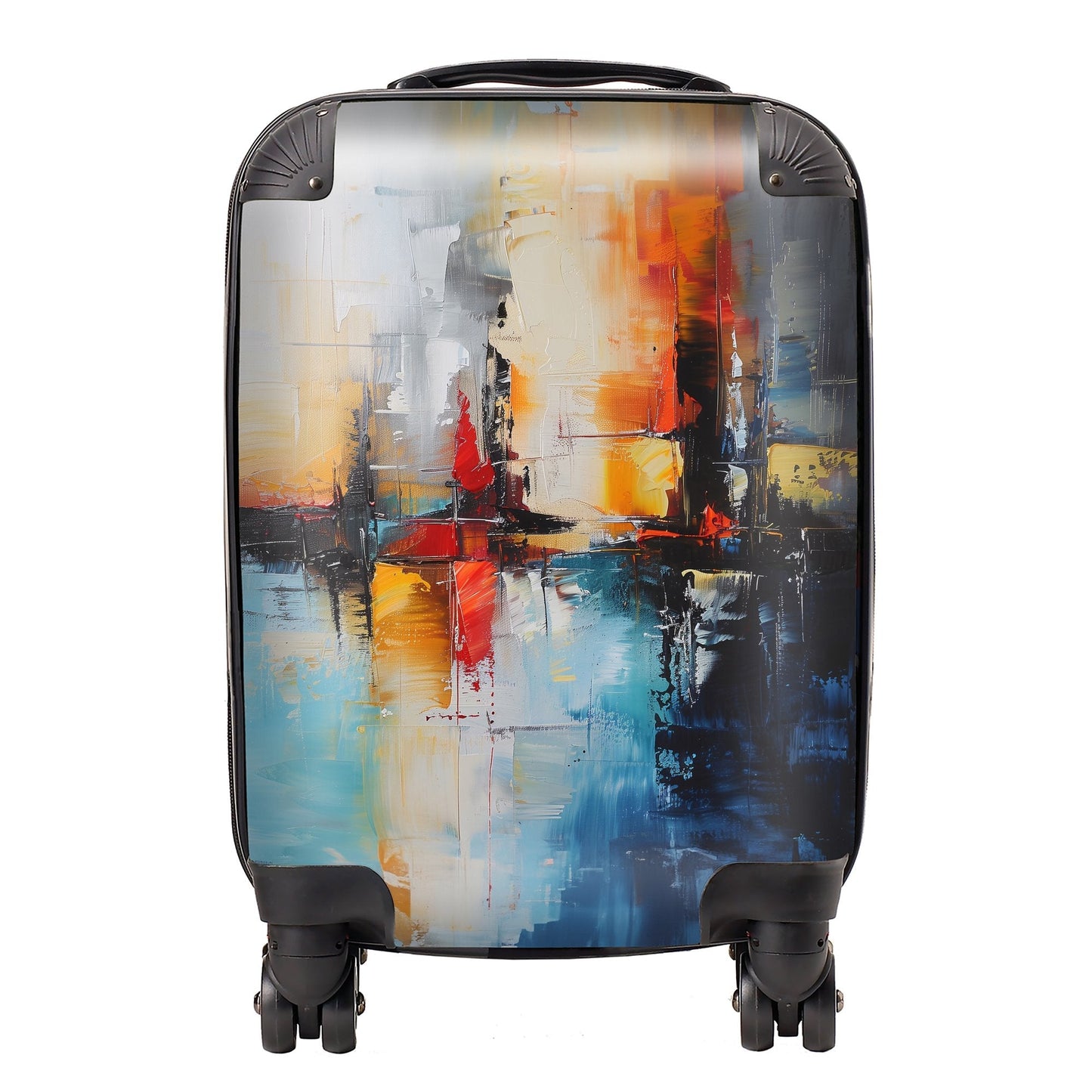 Reflective Splendour: City In Abstract Suitcase