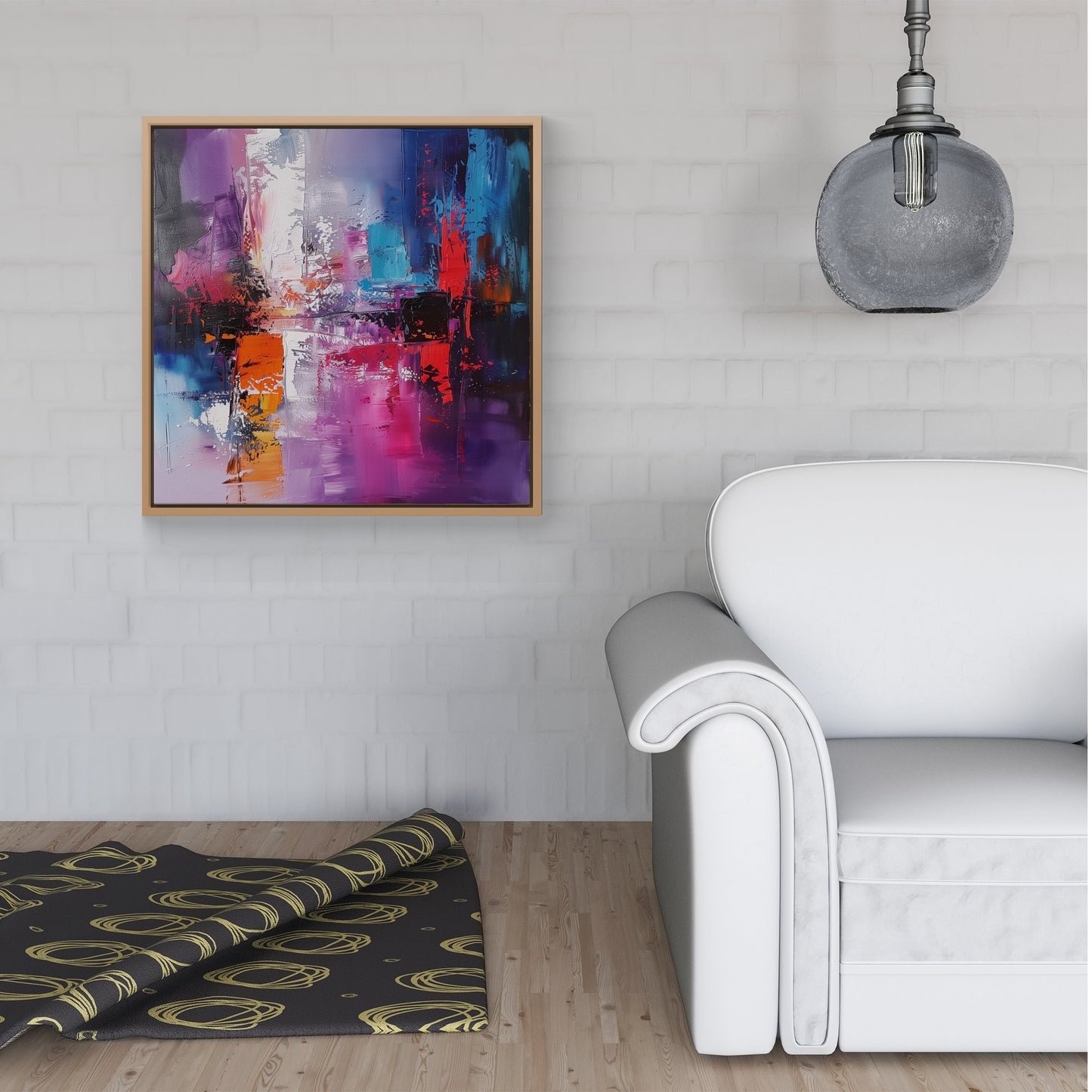 Vibrant Metropolis: A Palette Of Emotions Framed Canvas