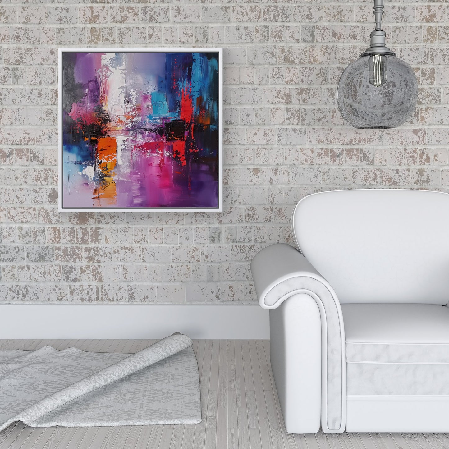 Vibrant Metropolis: A Palette Of Emotions Framed Canvas