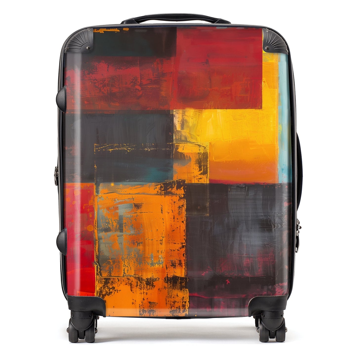 Golden Blocks Of Abstract Suitcase