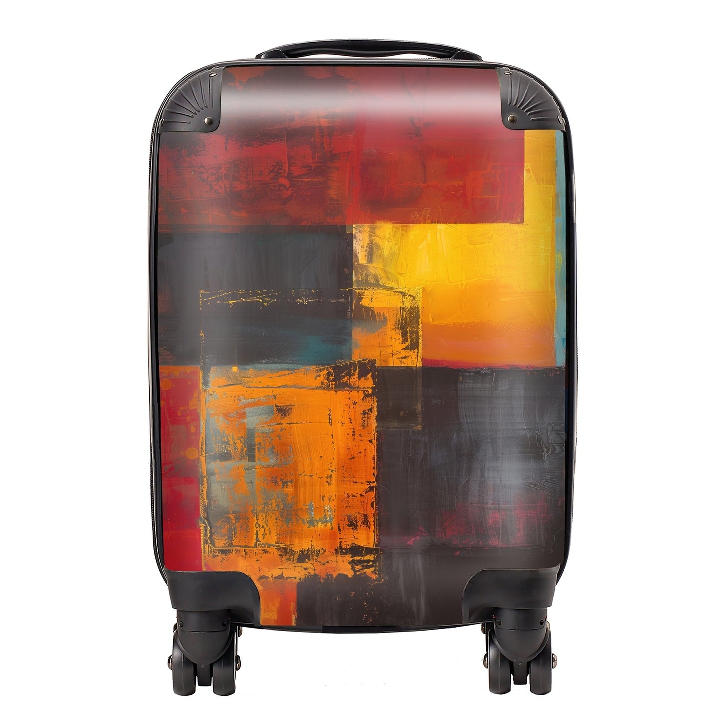 Golden Blocks Of Abstract Suitcase