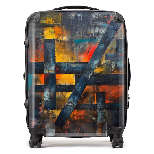 Geometric Interplay: Abstract Patterns Suitcase