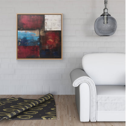 Rustic Harmony In Bold Colours Framed Canvas