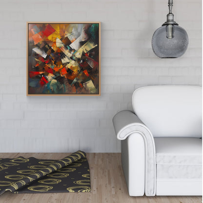 Dynamic Chaos: Energy Unleashed Framed Canvas