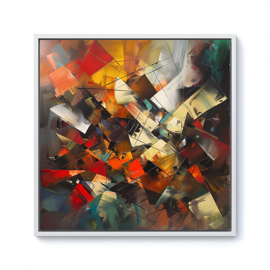 Dynamic Chaos: Energy Unleashed Framed Canvas