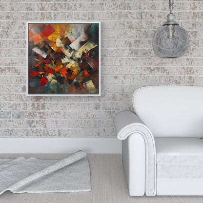 Dynamic Chaos: Energy Unleashed Framed Canvas