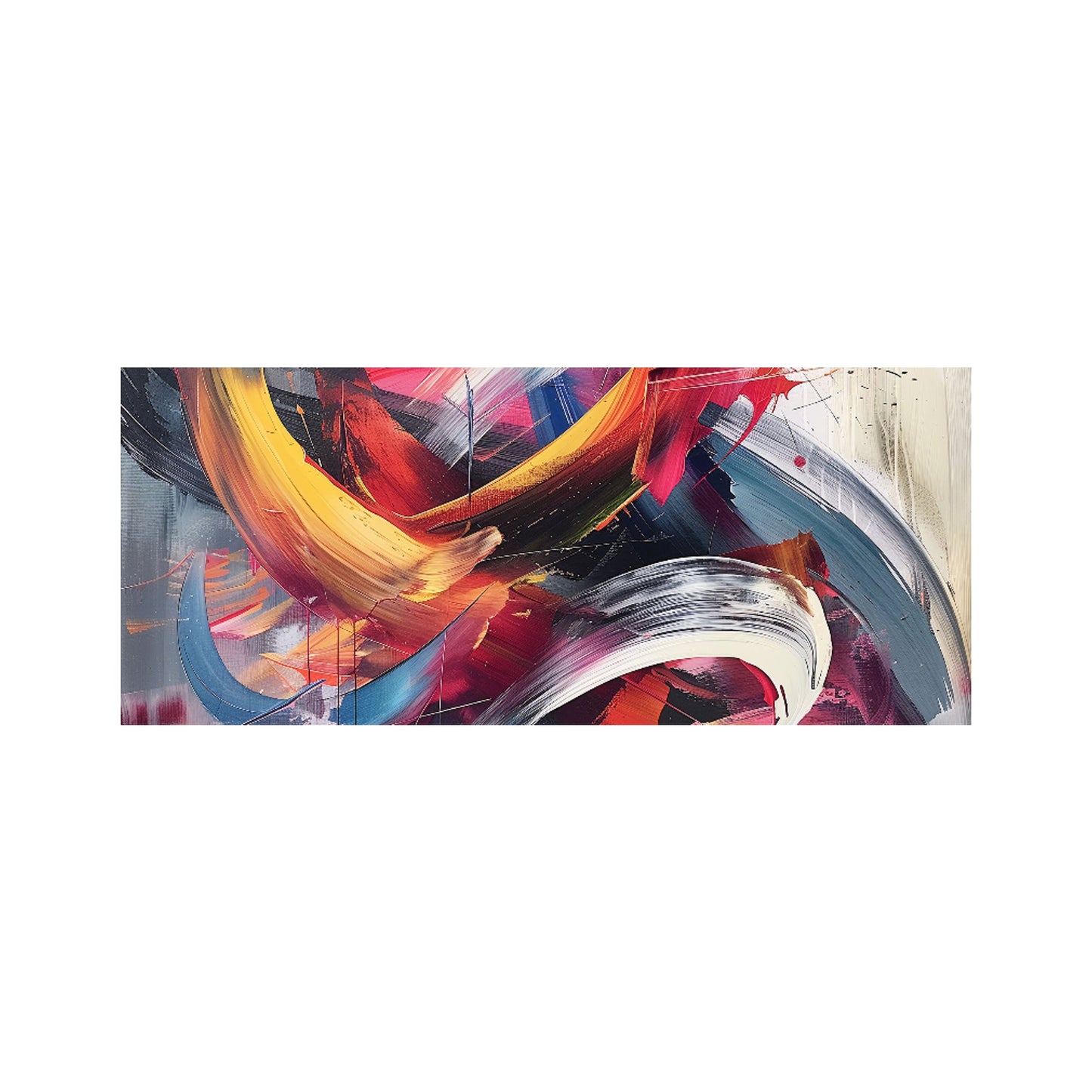 Swirling Symphony Of Colours Glass Bathroom Splashback