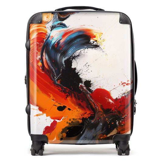 Fiery Waves: Abstract Motion Suitcase