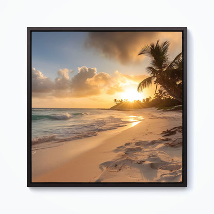 Sunrise In Paradise Framed Canvas