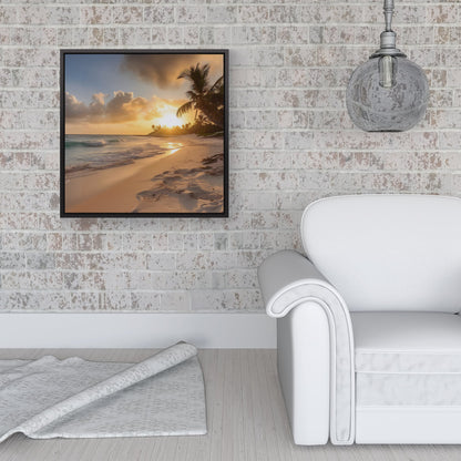 Sunrise In Paradise Framed Canvas