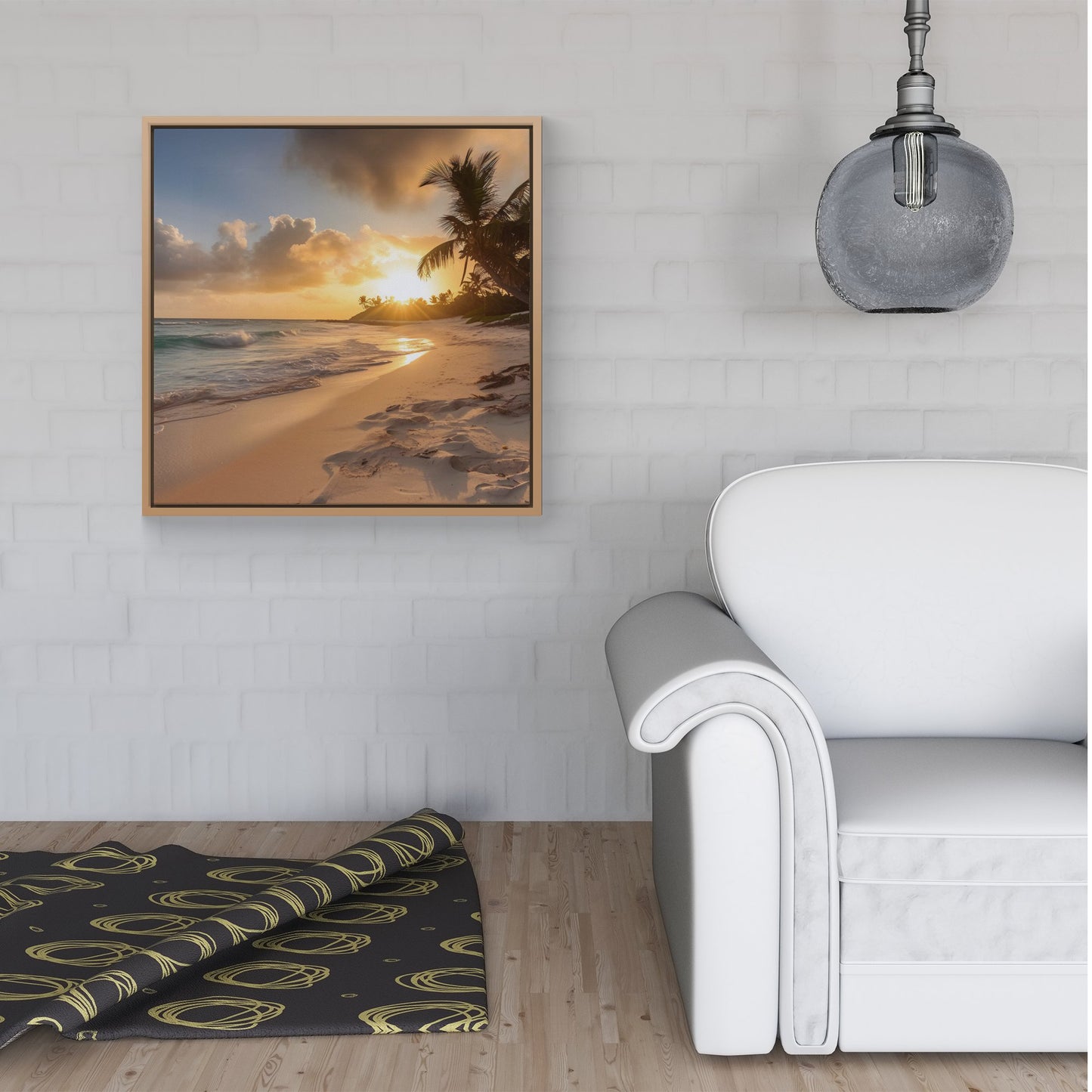 Sunrise In Paradise Framed Canvas