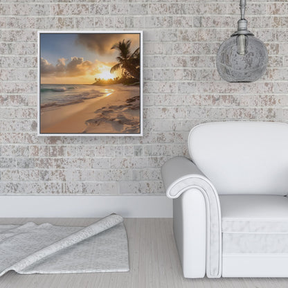 Sunrise In Paradise Framed Canvas