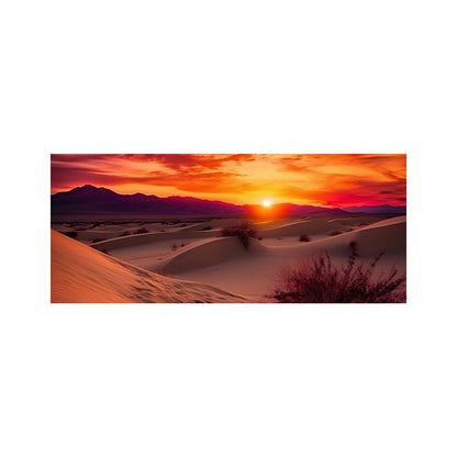 Sunset In The Desert Glass Bathroom Splashback