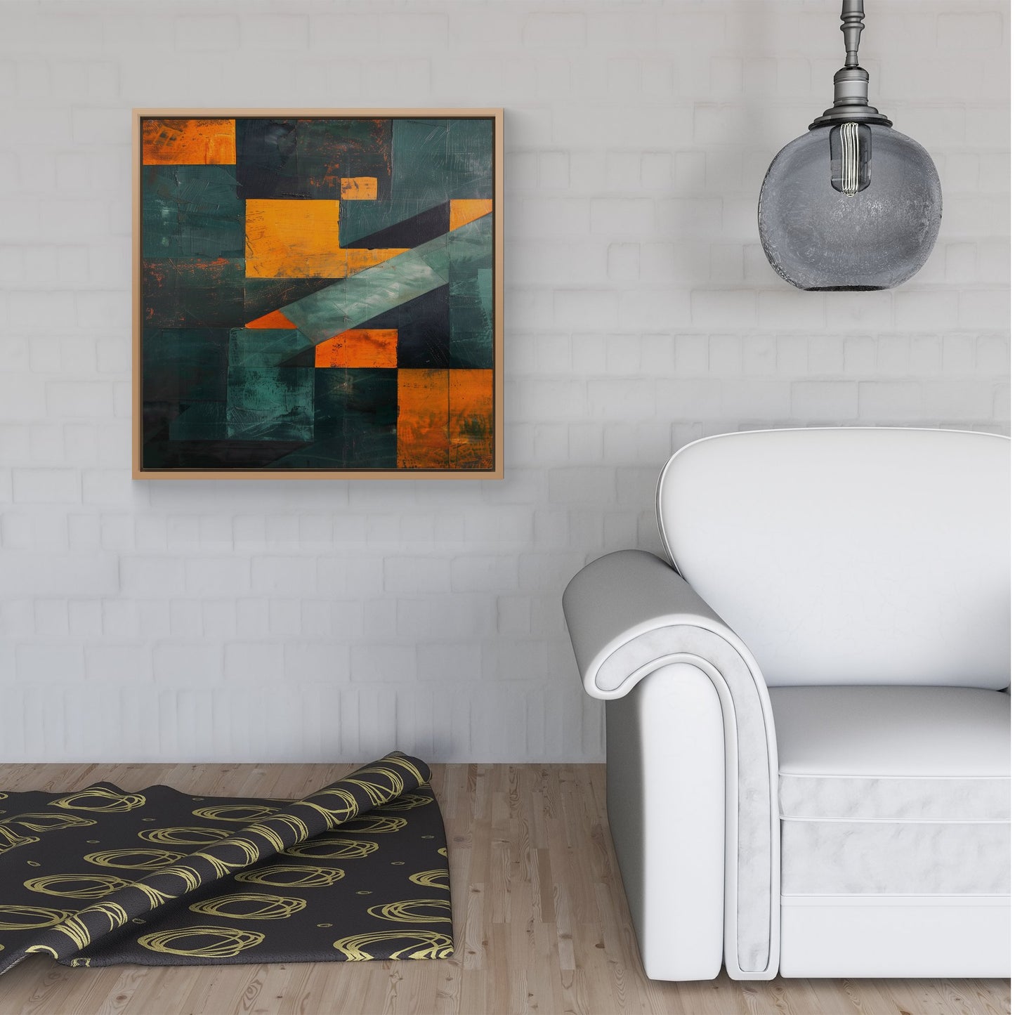 Dynamic Angles Framed Canvas