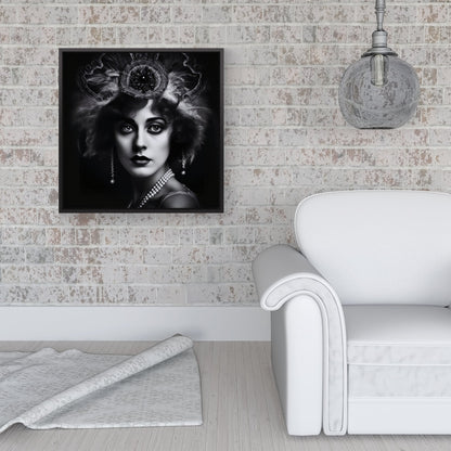 Edwardian Showgirl Splashart Framed Canvas