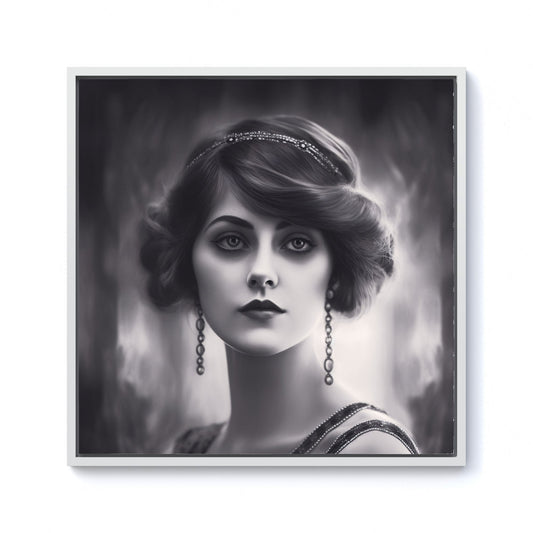 Edwardian Showgirl Framed Canvas