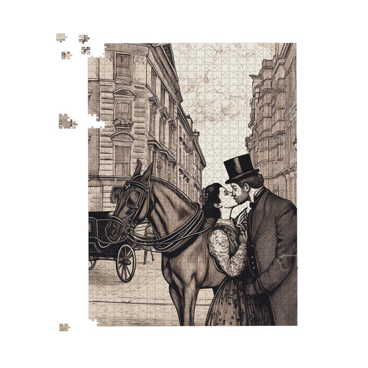 Victorian Lovers On A London Street Jigsaw Puzzle