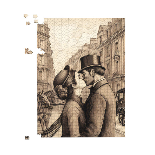 Sharing A Kiss Jigsaw Puzzle