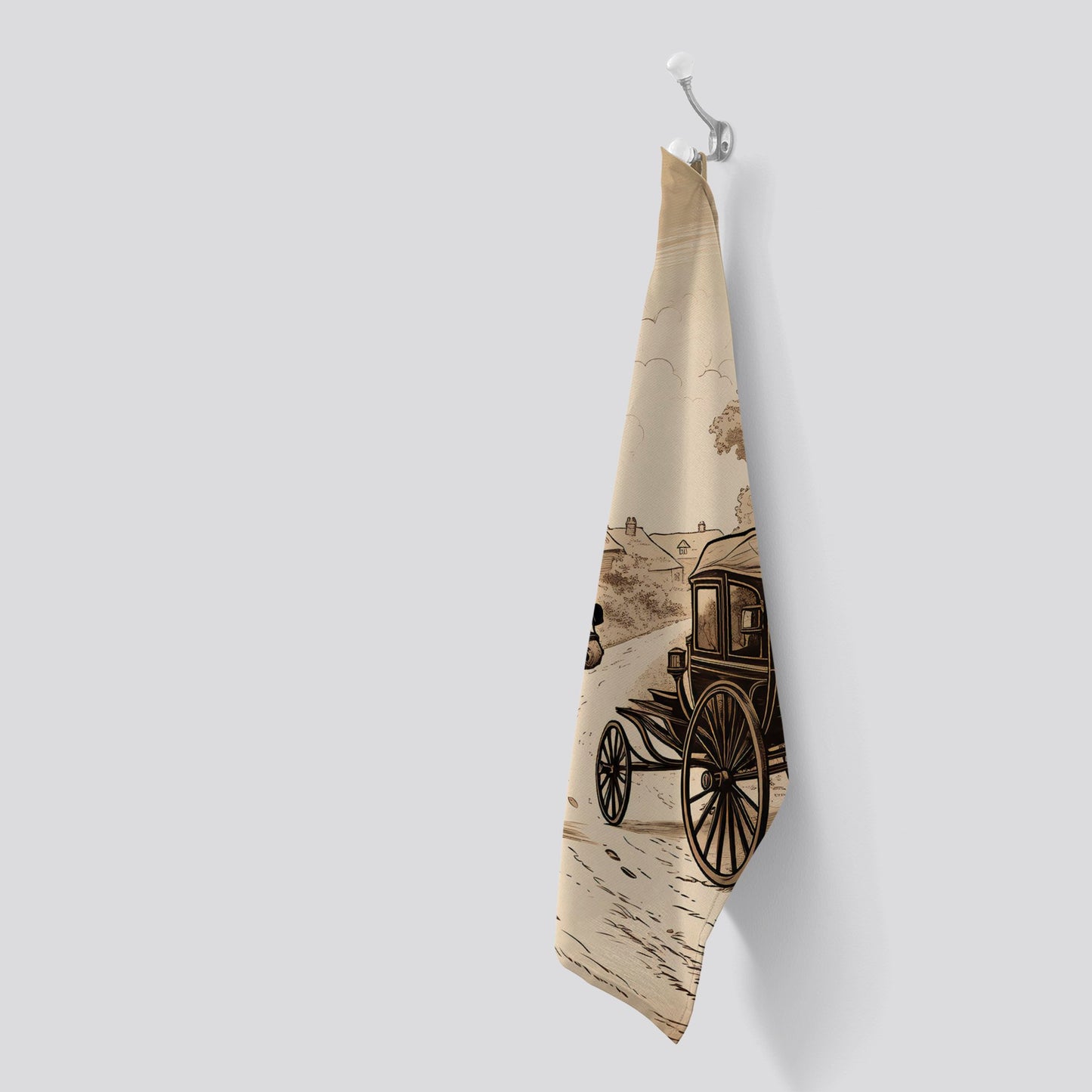 A Horse And His Cart Tea Towel