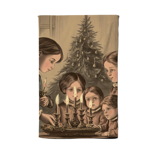 Christmas Candles Tea Towel