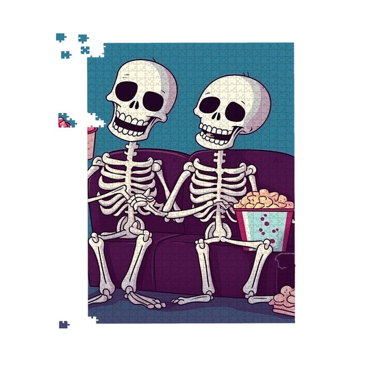 Skeletons At The Cinema Jigsaw Puzzle