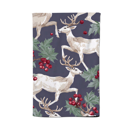 Reindeers And Holly Tea Towel