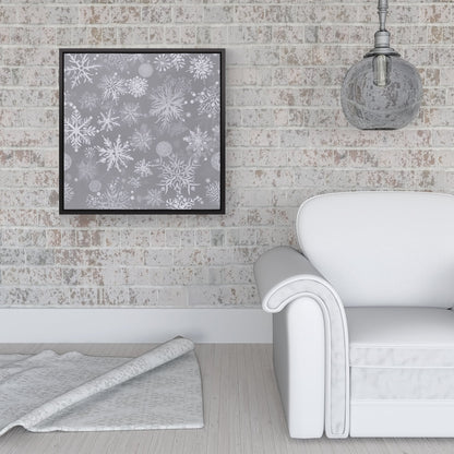 Slowflakes And Ice Framed Canvas