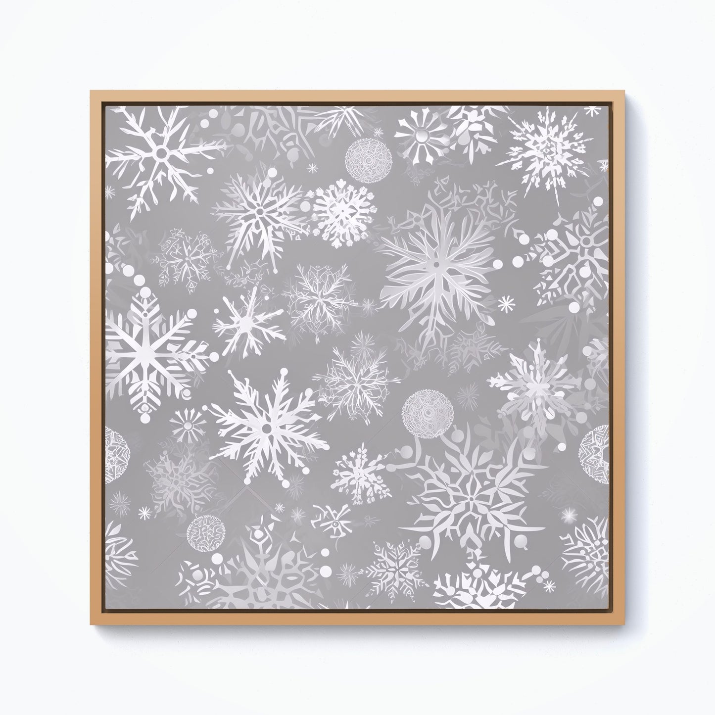 Slowflakes And Ice Framed Canvas