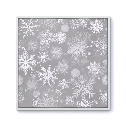 Slowflakes And Ice Framed Canvas