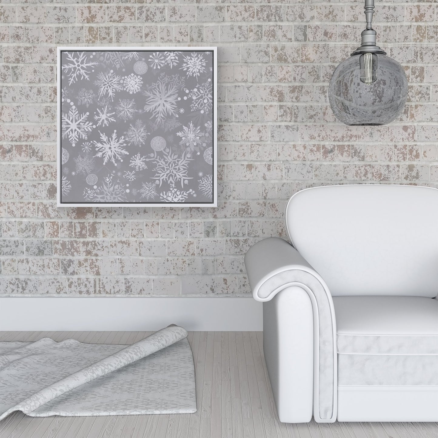 Slowflakes And Ice Framed Canvas