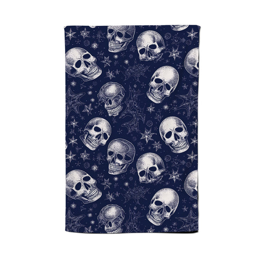 Evening Skulls And Stars Tea Towel