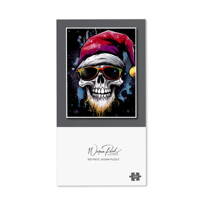 Happy Santa Skull Splashart Jigsaw Puzzle