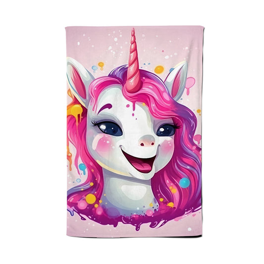 Happy Unicorn Splashart Tea Towel