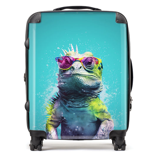 Inquisitive Splashart Iguana Suitcase