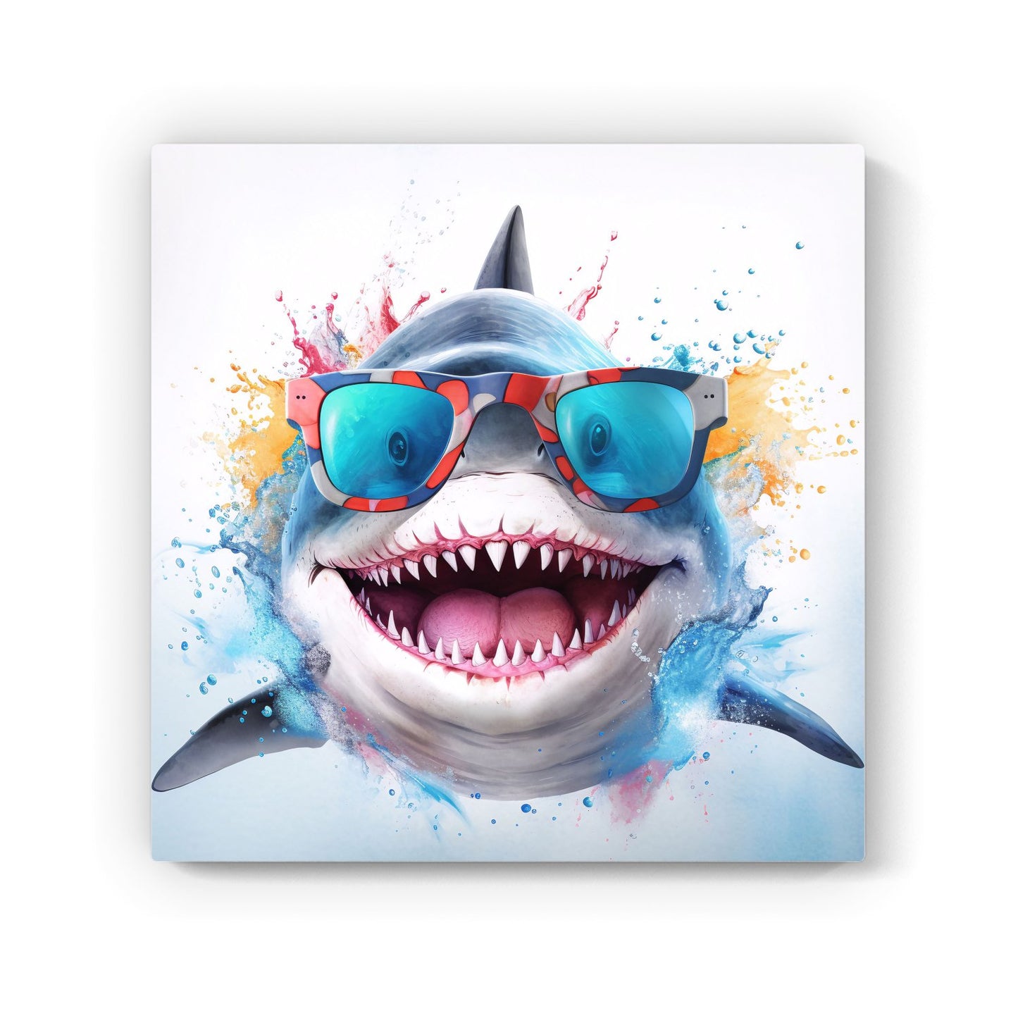 Splashart Shark In Glasses Canvas