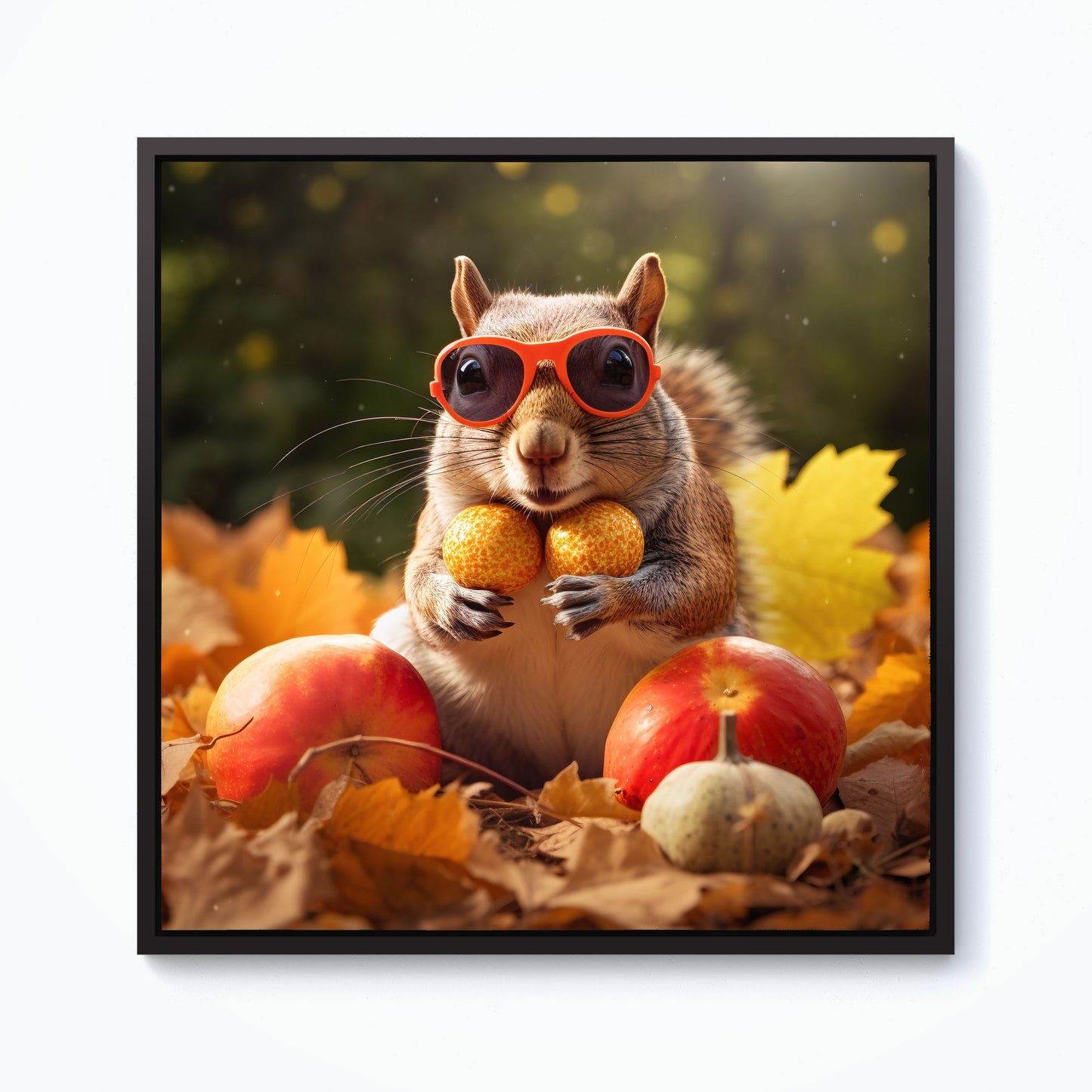 Nuts For Winter Framed Canvas