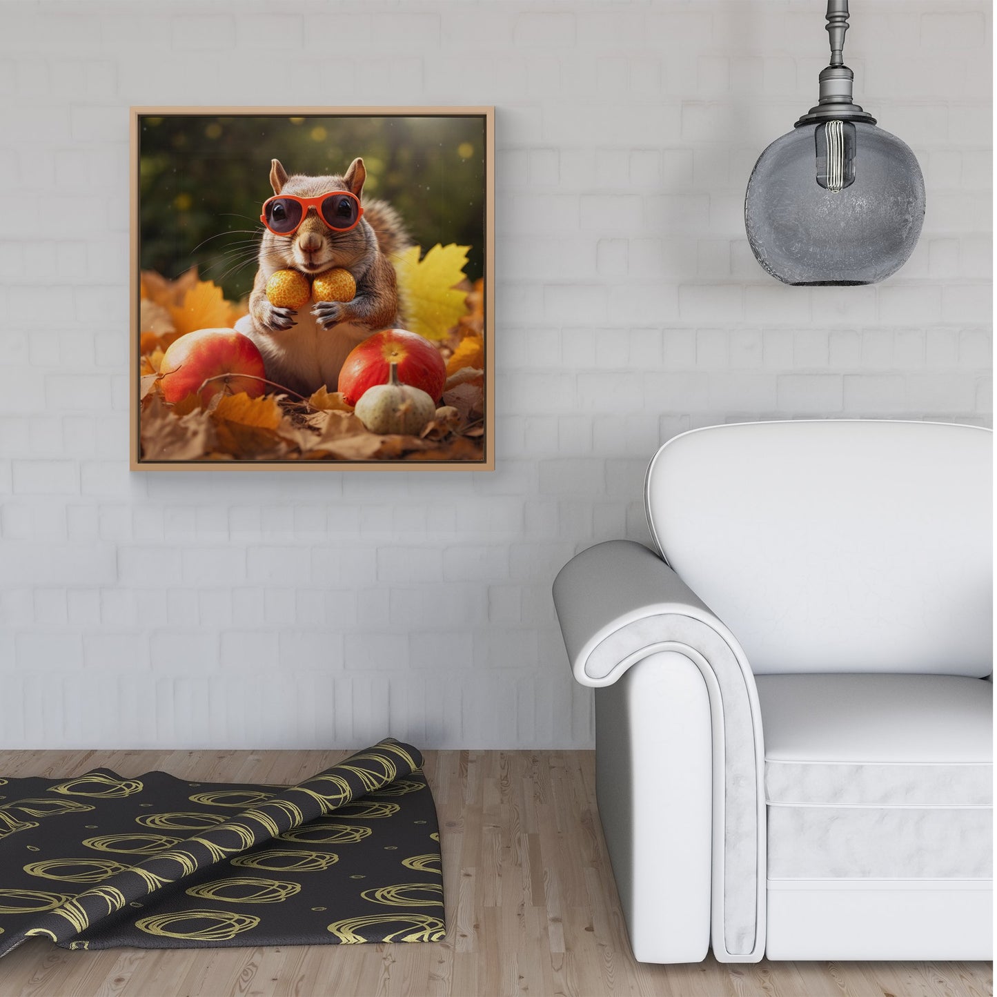 Nuts For Winter Framed Canvas