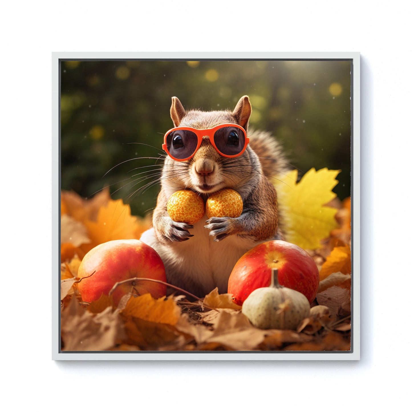 Nuts For Winter Framed Canvas