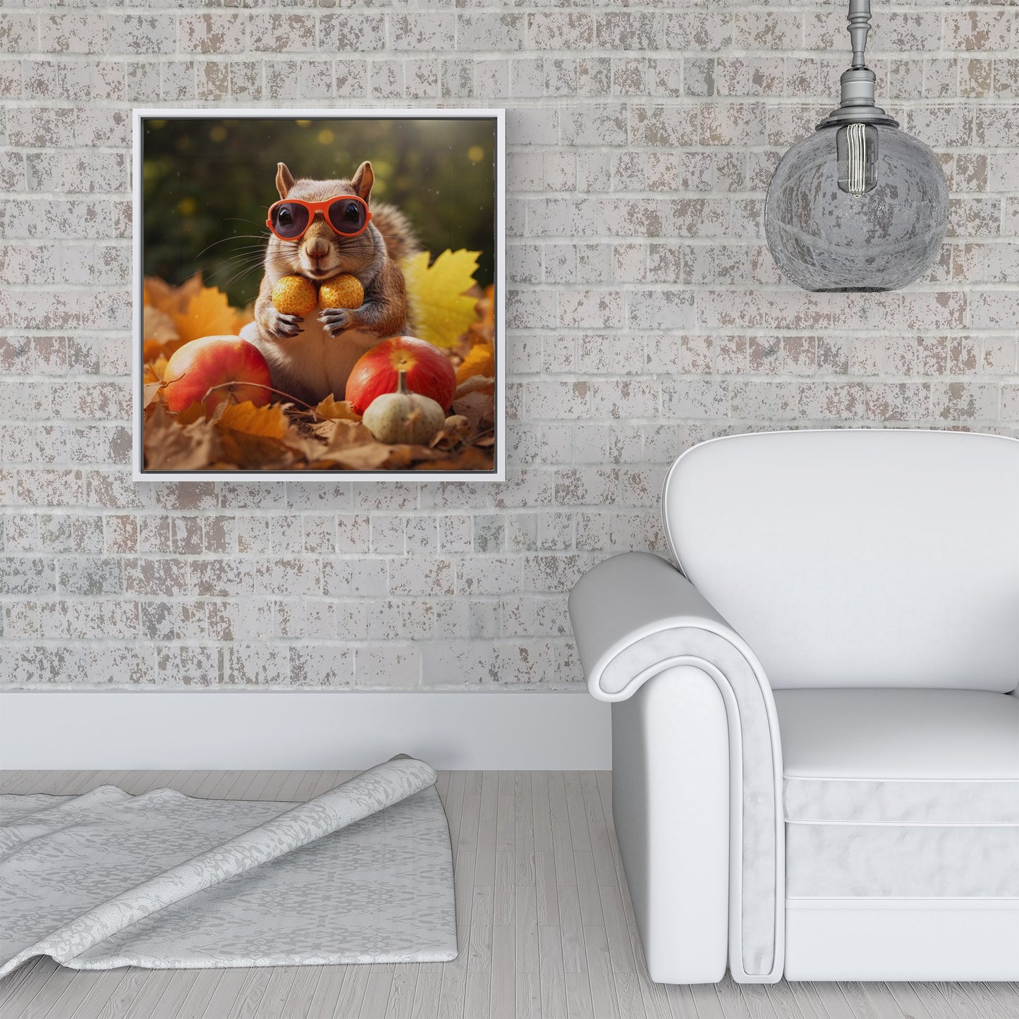 Nuts For Winter Framed Canvas