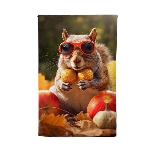 Nuts For Winter Tea Towel