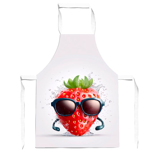 Strawberry In Glasses Apron