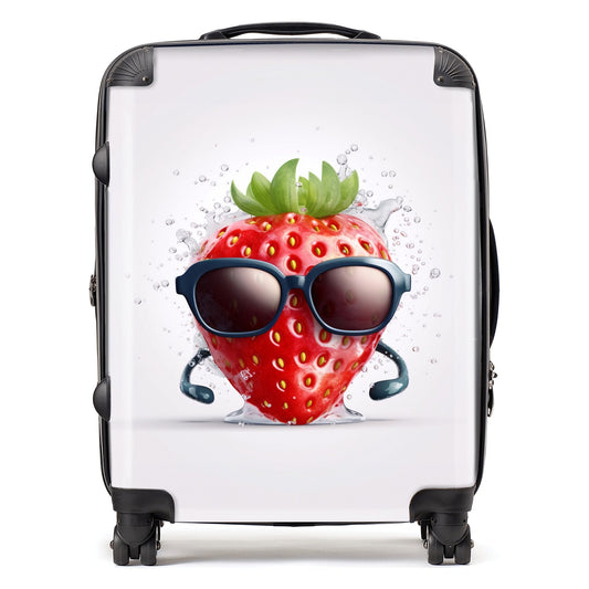 Strawberry In Glasses Suitcase