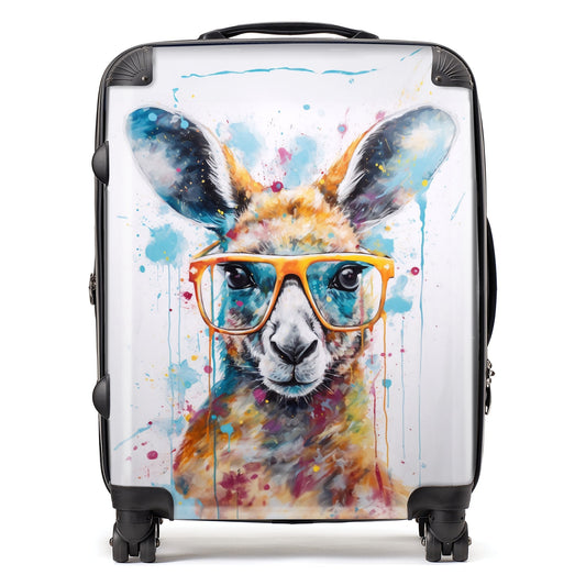 Splashart Kangaroo In Glasses Suitcase