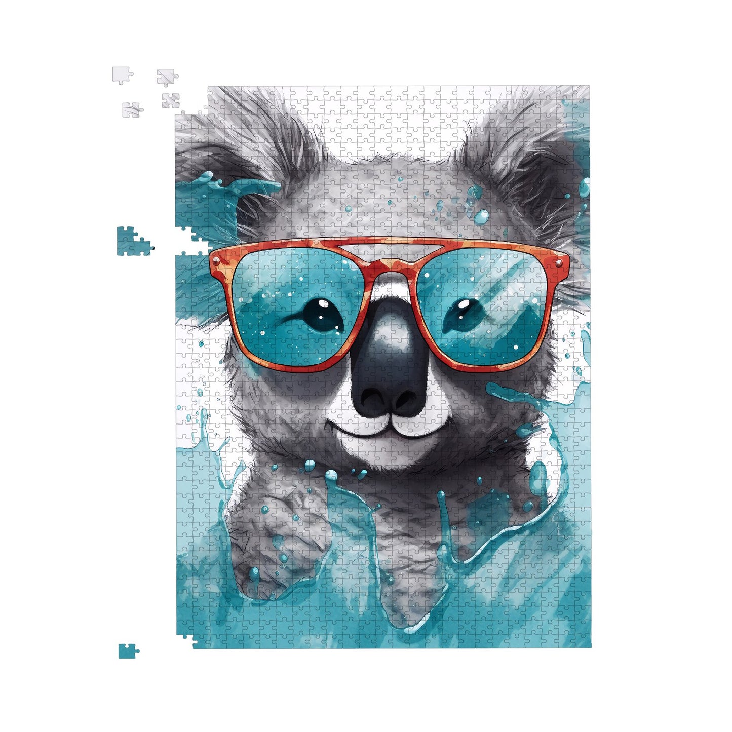 Splashart Koala In Glasses Jigsaw Puzzle