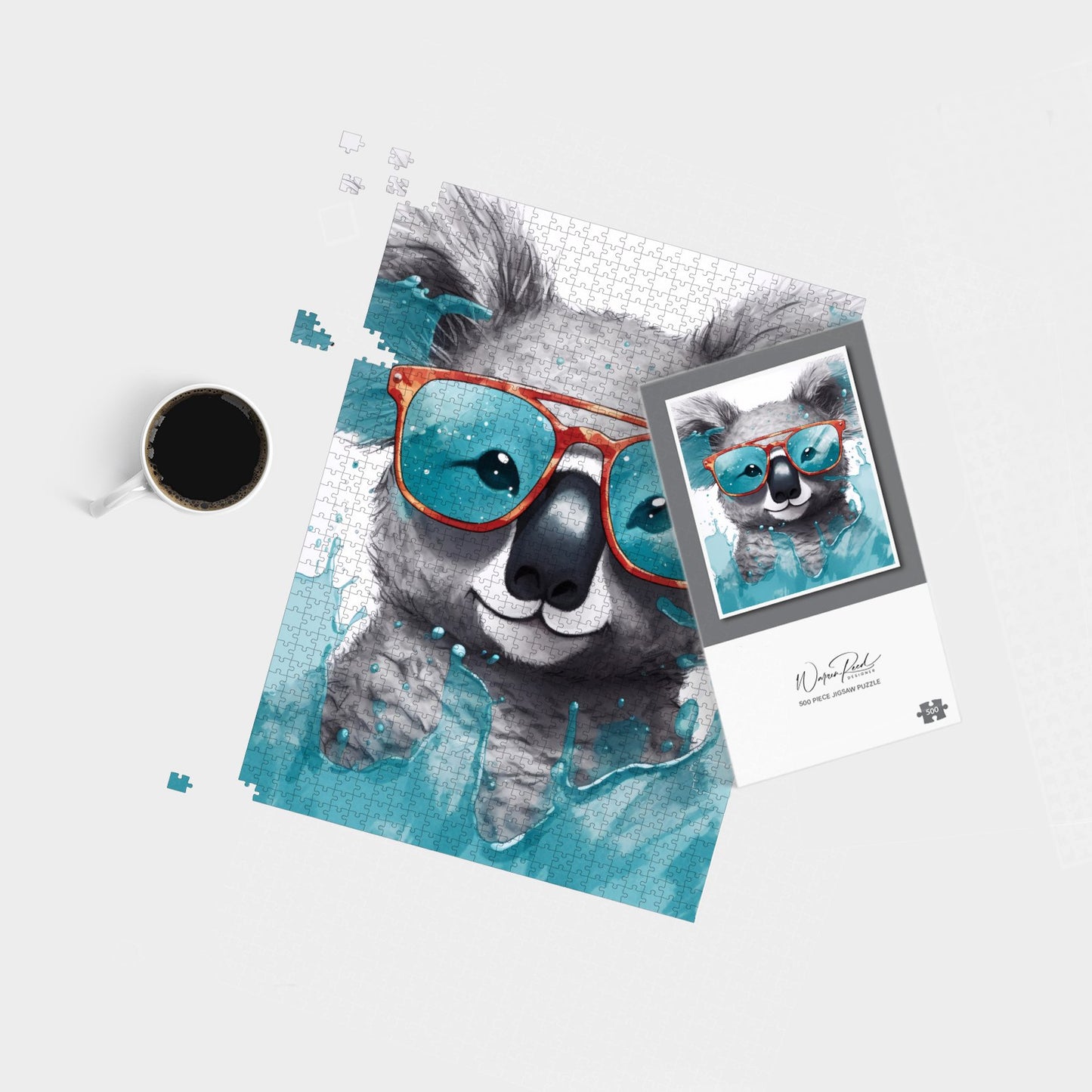 Splashart Koala In Glasses Jigsaw Puzzle